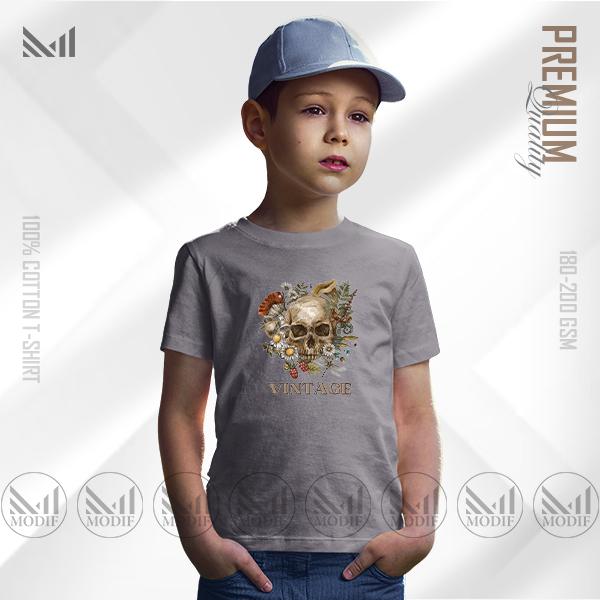 Vintage Kids Graphic T-Shirt Made With Premium Cotton Unisex Round Neck Short Sleeve