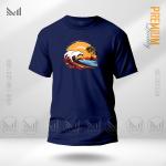 Wave Sunset Graphic T-Shirt – Vibrant Coastal Artwork Design | Premium Cotton | Unisex Round Neck | Short Sleeve