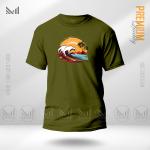 Wave Sunset Graphic T-Shirt – Vibrant Coastal Artwork Design | Premium Cotton | Unisex Round Neck | Short Sleeve