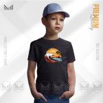 Wave Sunset Kids Graphic T-Shirt – Vibrant Coastal Artwork | Premium Cotton | Unisex Round Neck | Short Sleeve
