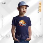 Wave Sunset Kids Graphic T-Shirt – Vibrant Coastal Artwork | Premium Cotton | Unisex Round Neck | Short Sleeve