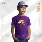 Wave Sunset Kids Graphic T-Shirt – Vibrant Coastal Artwork | Premium Cotton | Unisex Round Neck | Short Sleeve